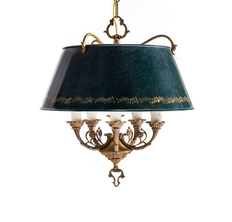 An Empire Style Tole Chandelier