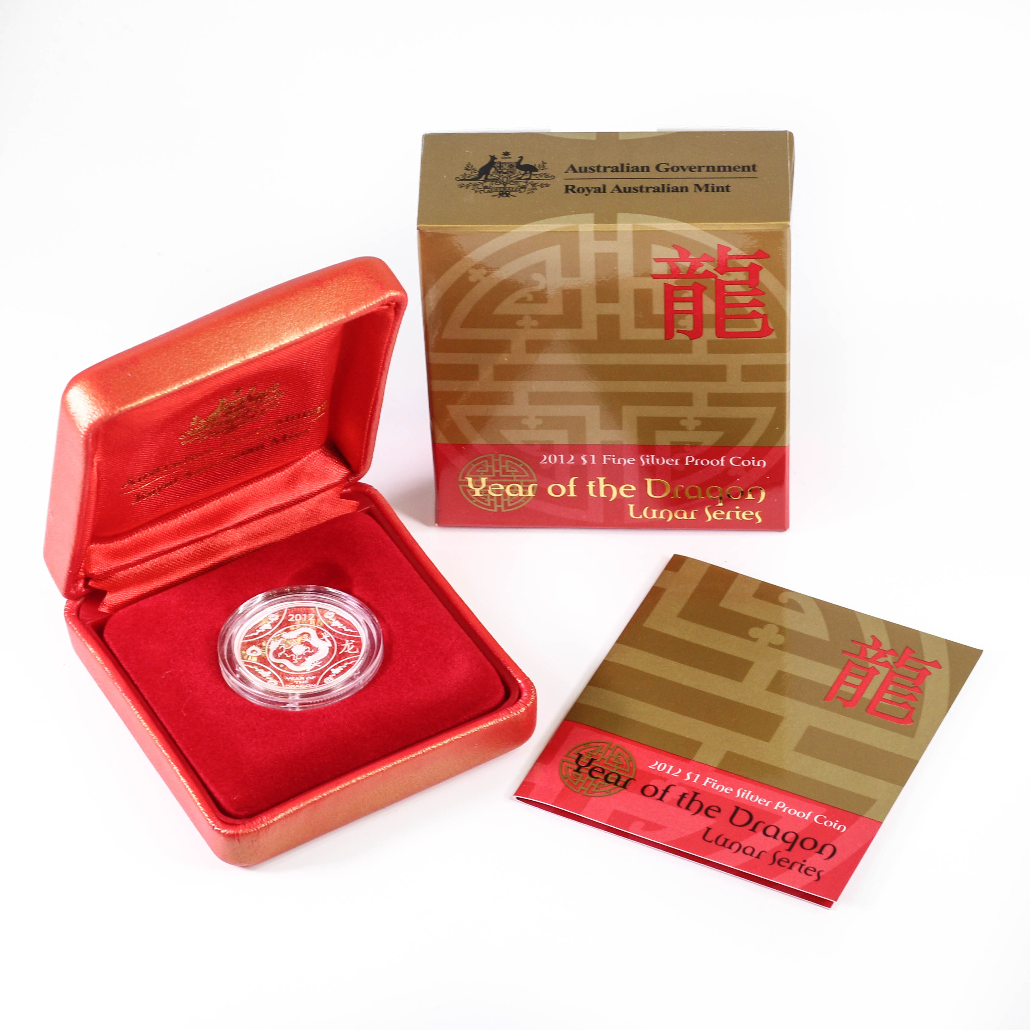 2012 RAM $1 One Dollar Lunar Series - Year of the Dragon Box & COA