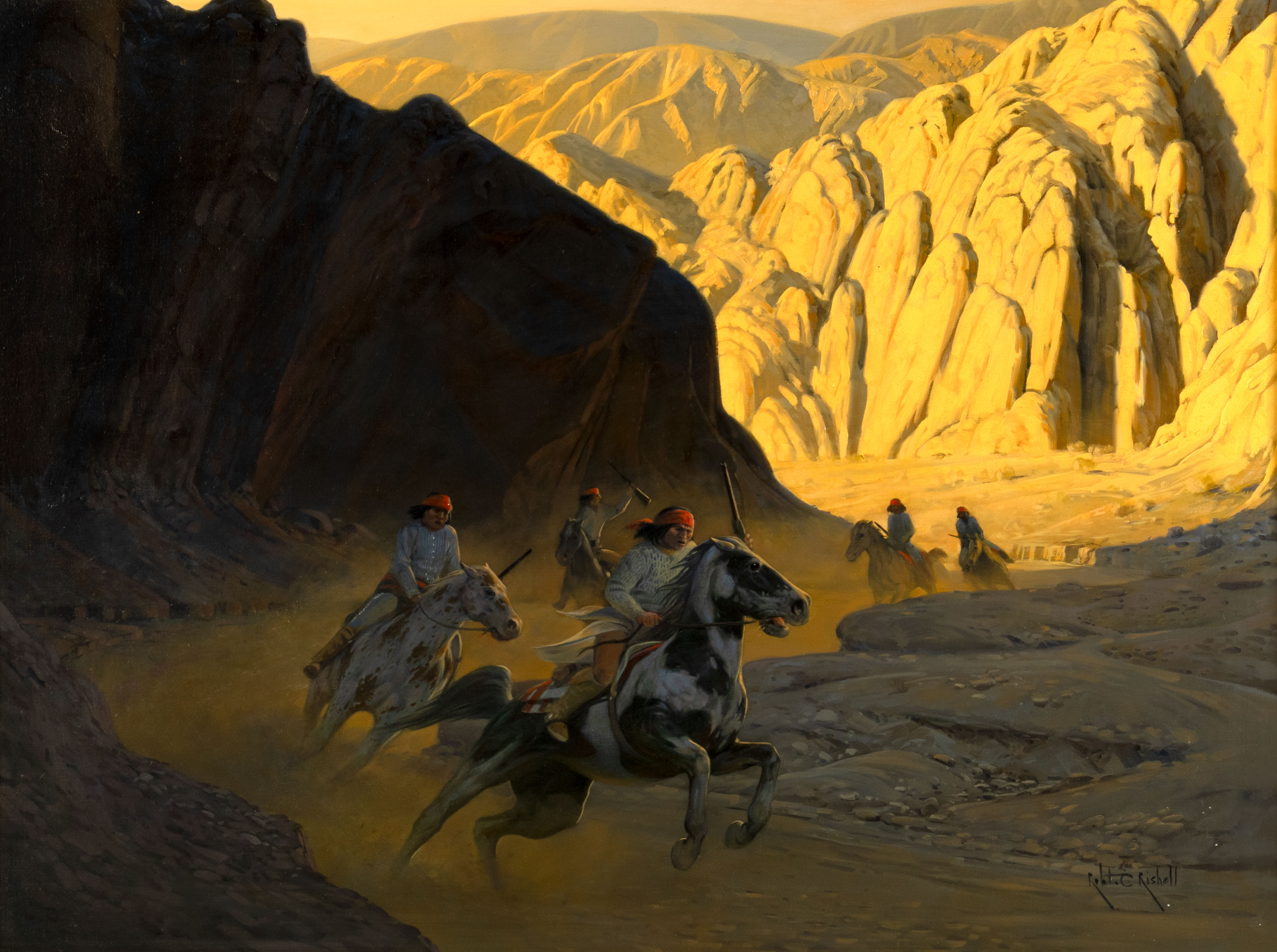 Robert Clifford Rishell (1917-1976), Canyon Warriors | Jackson Hole Art ...