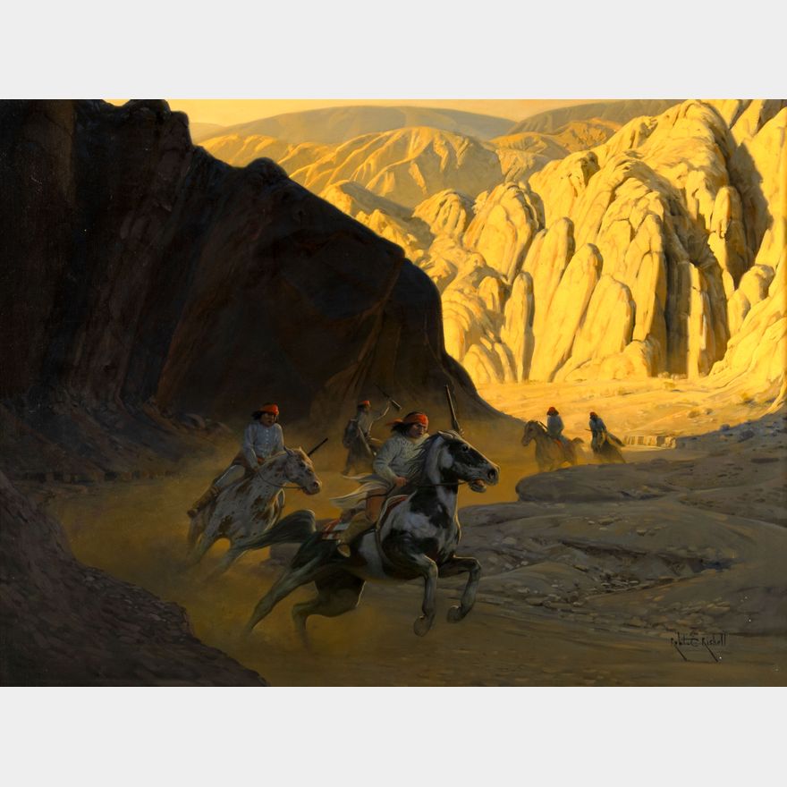 Padon Rishell Robert Clifford Rishell (1917-1976), Canyon Warriors | Jackson Hole Art ...