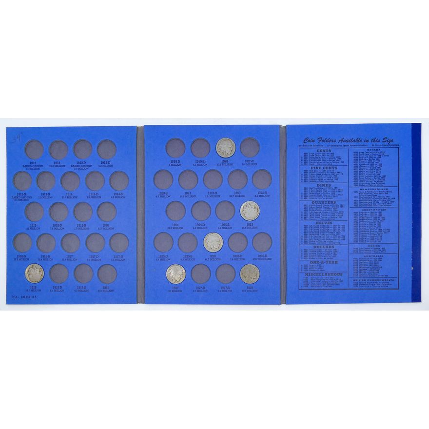 2pc US Buffalo Nickel Blue Books 54pc