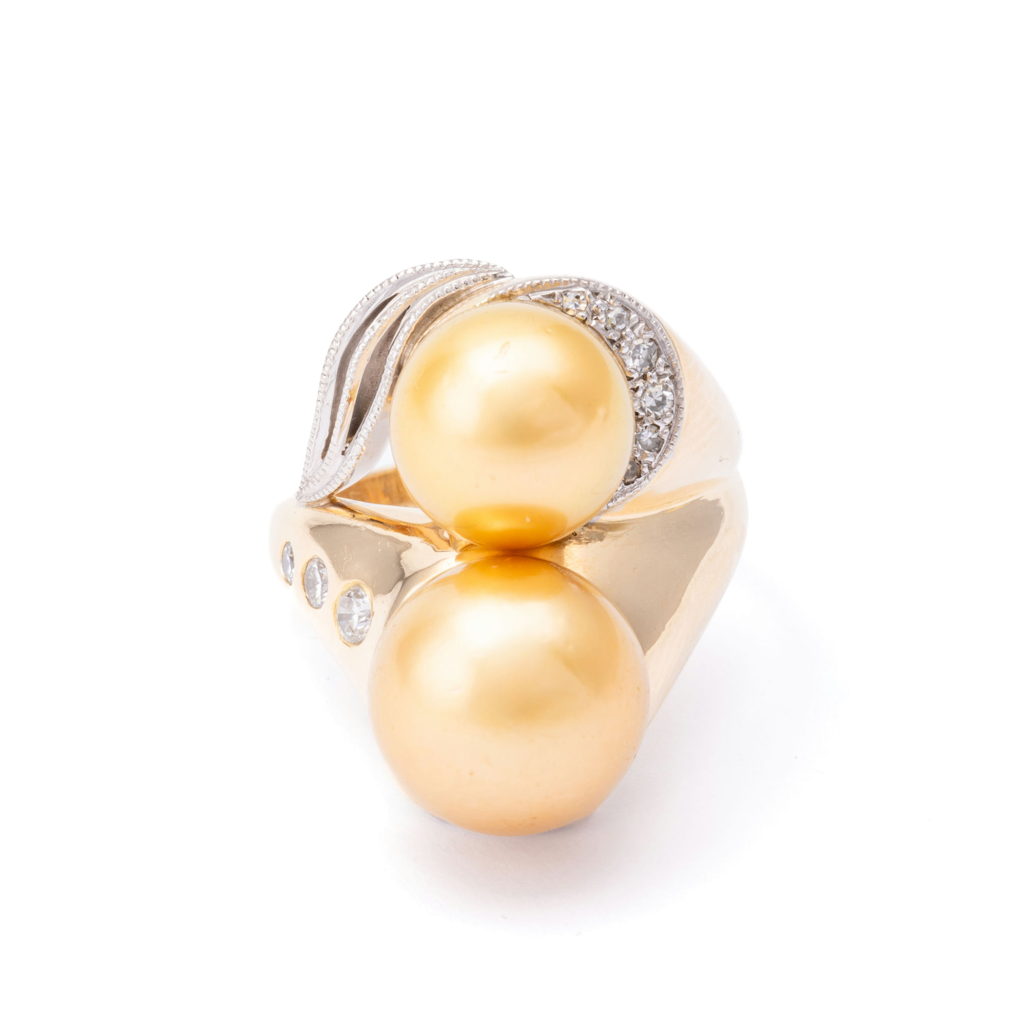 South Sea Pearl & Diamond Ring 18ct Gold,