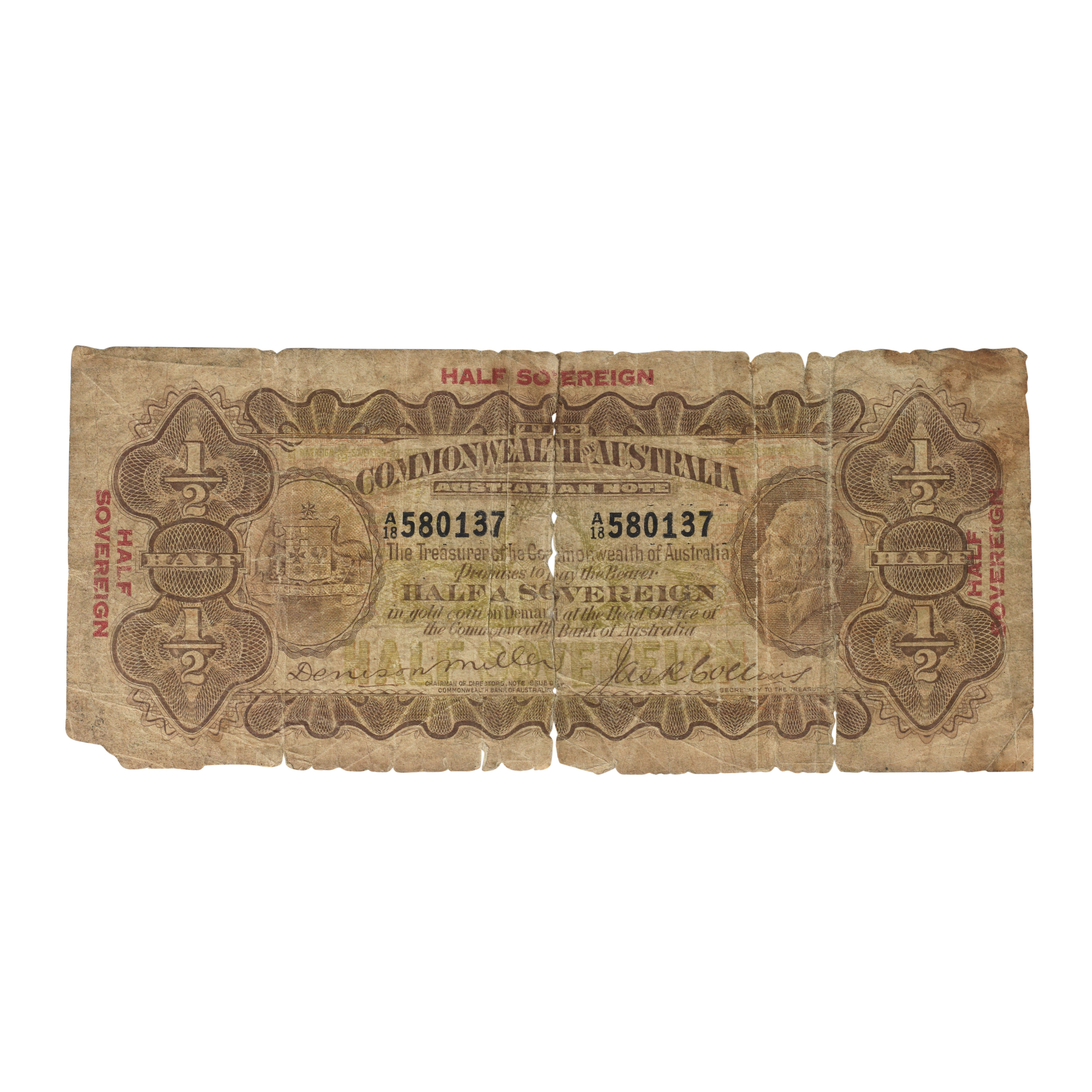 1934. · Miller/Collins, Ten Shillings, 1923, Poor