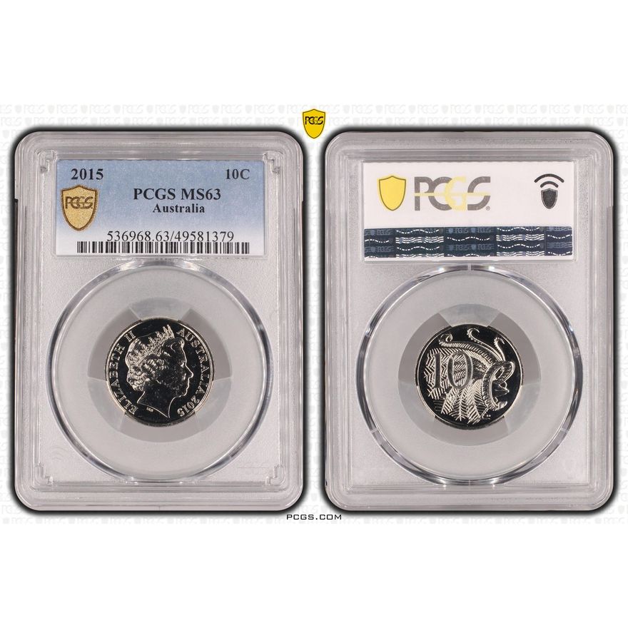 Ten Cent, 2015, PCGS MS63