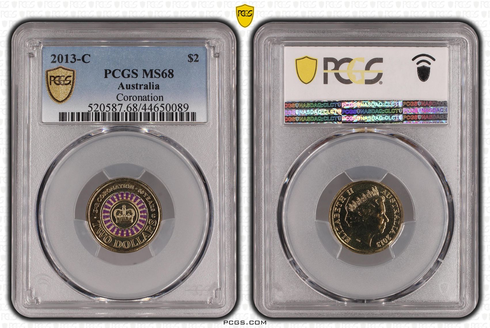 2013-C Australia Two Dollar, $2 Coronation PCGS - MS68 -089