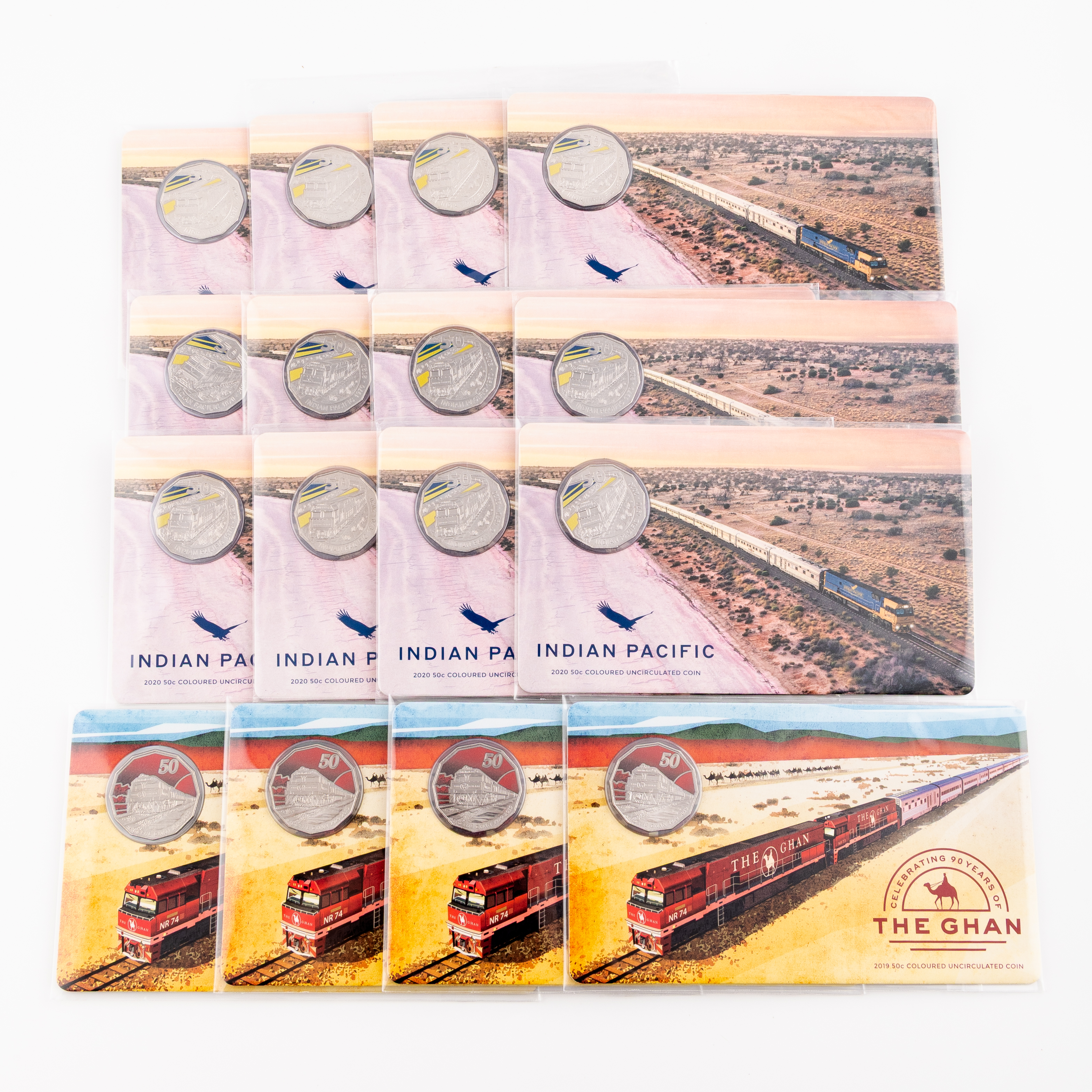 Elizabeth II, RAM - The Ghan & Indian Pacific, Fifty Cents, 2019 - 2020, UNC