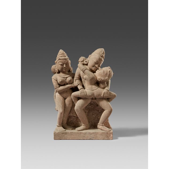 In the manner of a Central Indian sandstone temple carving