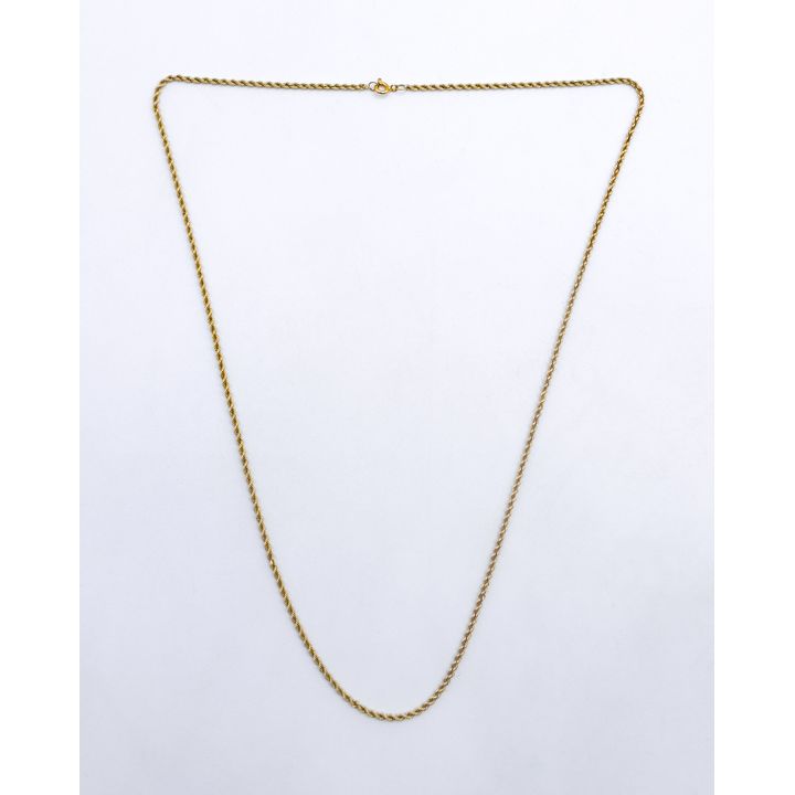 Vintage 14k Rope Chain Necklace 24" - 9.9 Grams