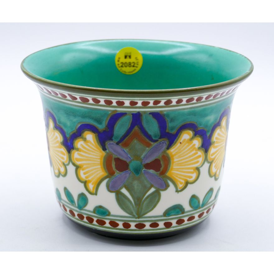 Madeleine Royal Zuid Holland Gouda Pottery Flower Pot 4''