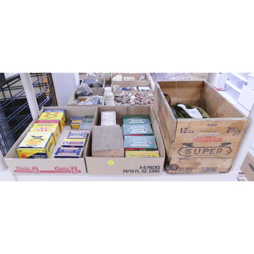 3 Boxes Vintage Ammunition in Crate