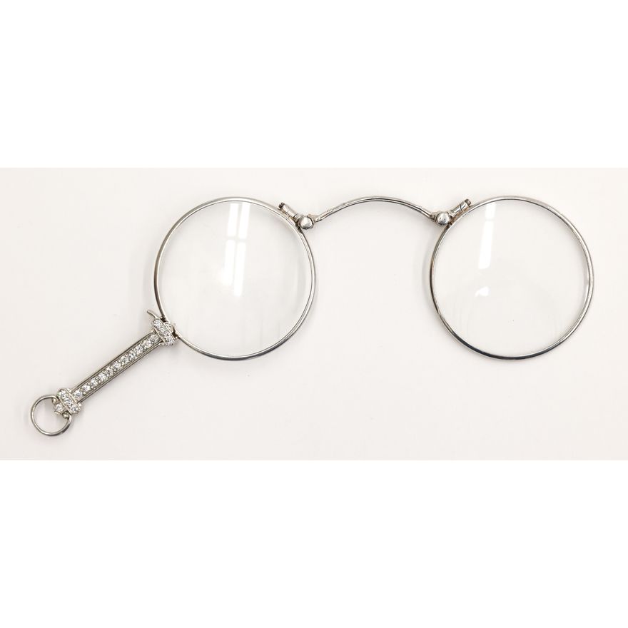 Art Deco Platinum and Diamond Lorgnette