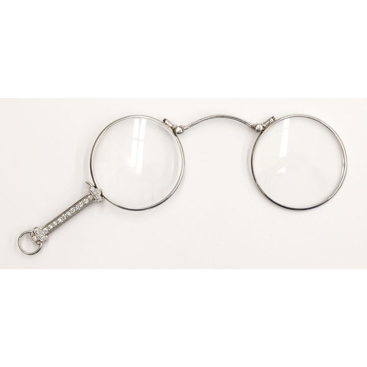 Art Deco Platinum and Diamond Lorgnette