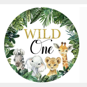 WILD ONE ROUND WOODEN VINYL SIGNAGE 63CM - STRONG VINYL ROUND WOODEN SIGNAGE LIGHT WEIGHT EASY TO USE.