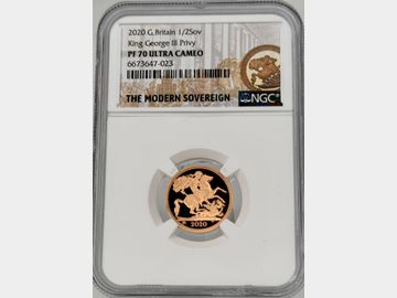 2020 ELIZABETH II PROOF GOLD HALF SOVEREIGN PF70 UCAM TOP POP!