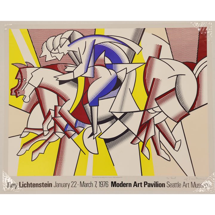 Roy Lichtenstein ''The Red Horseman'' 1976 Signed Poster