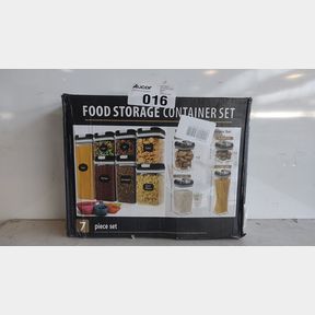 7 PIECES AIR TIGHT FOOD STORAGE CONTAINERS - BLACK - FOOD STORAGE CONTAINERS