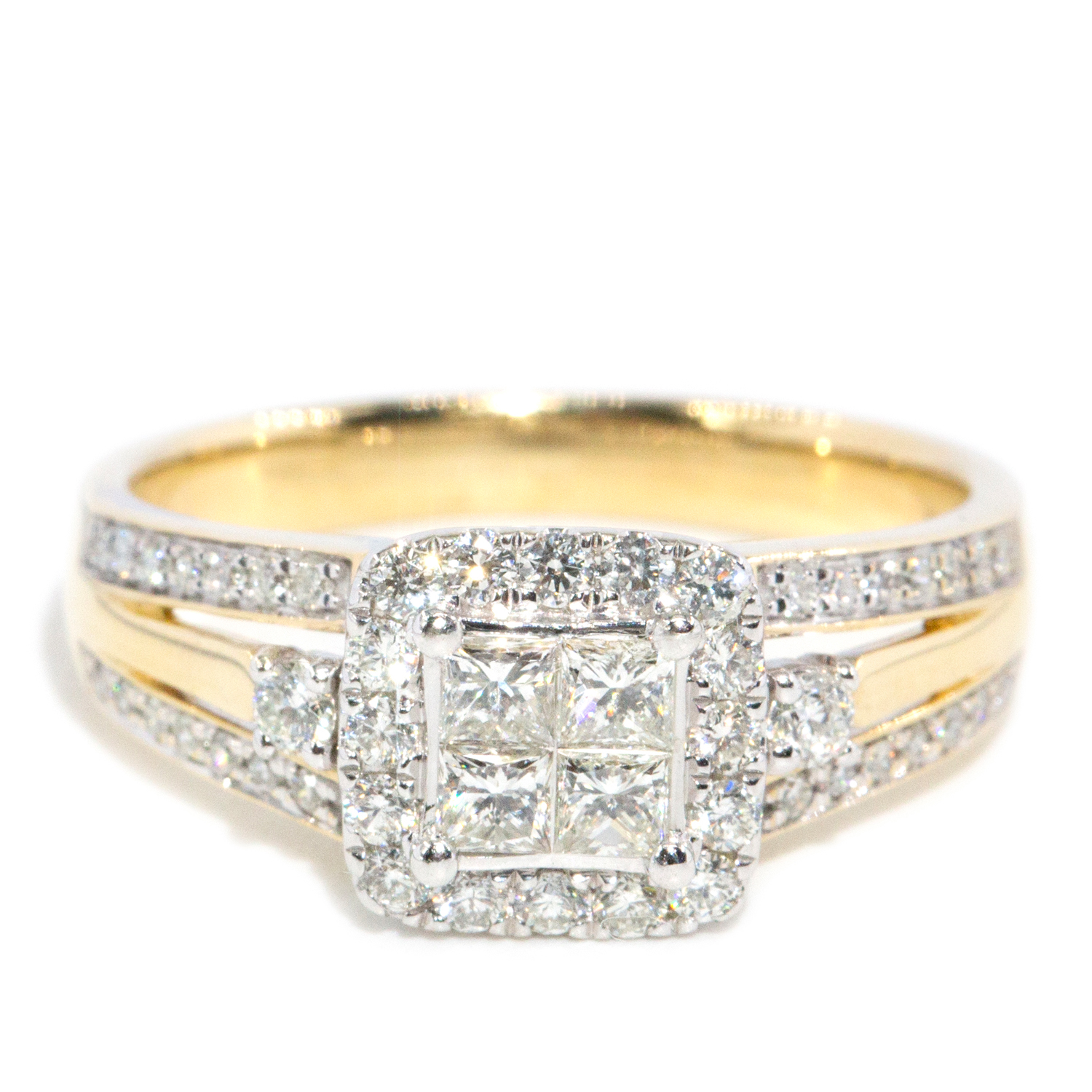 0.84 Carat Diamond Cluster Ring in 9ct Gold