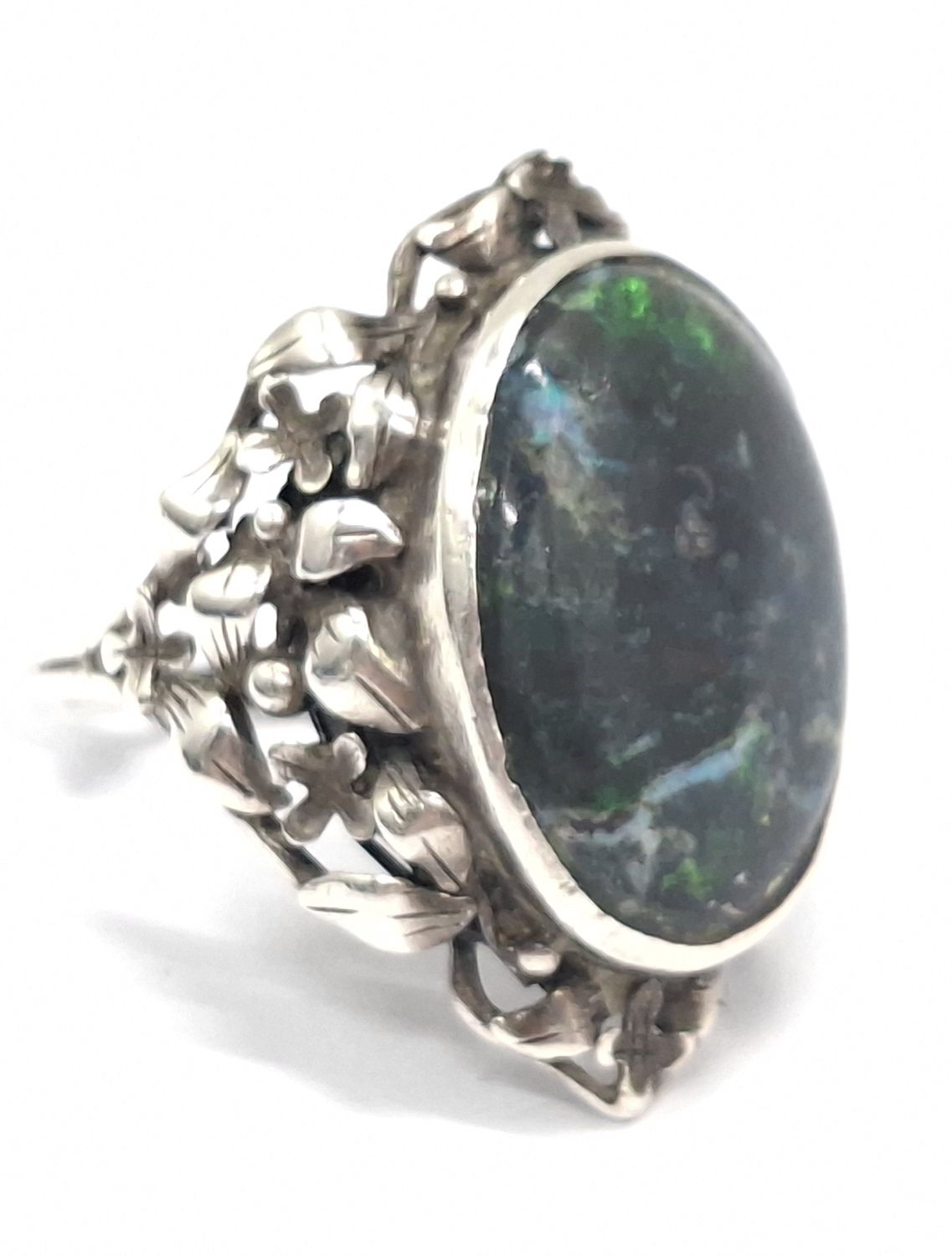 Sterling Silver And Opal Ring