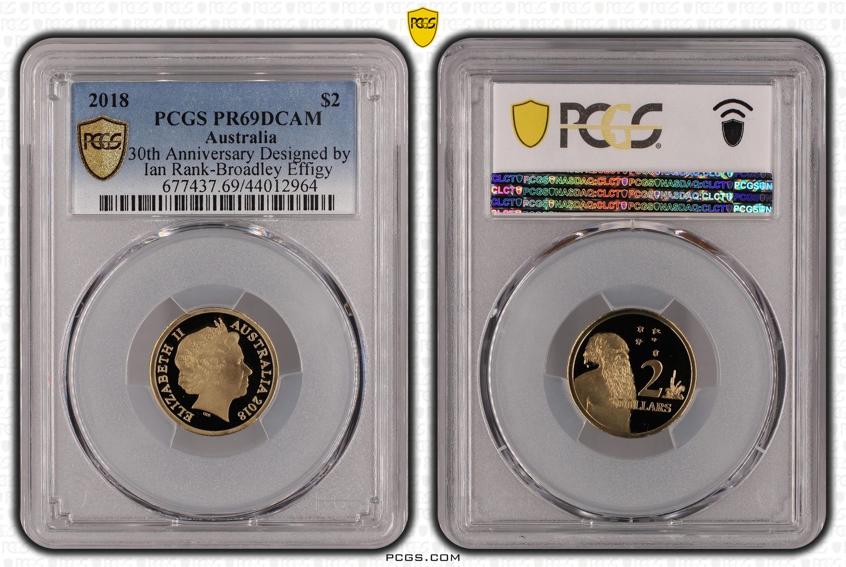 2018 Australia Two Dollar, $2 Proof 30th Anniversary Designed by Ian Rank-Broadley PCGS - PR69DCAM -964
