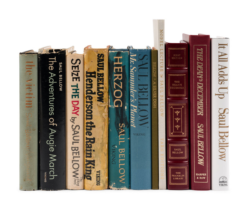BELLOW, Saul. A group of 11 FIRST EDITIONS, MANY SIGNED, comprising: 