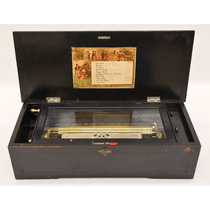 Antique Langdorff Swiss Cylinder Music Box
