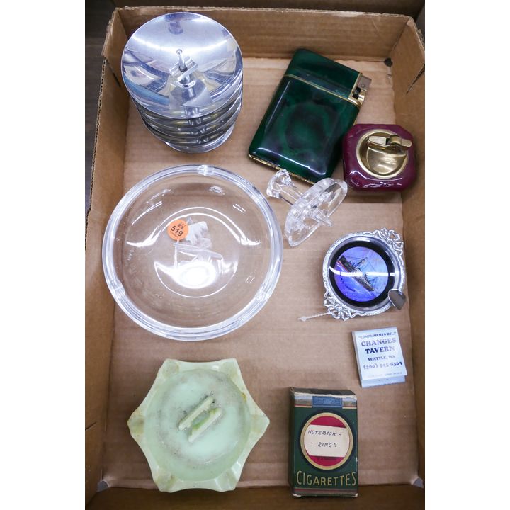 Box Crystal Ashtray Etc