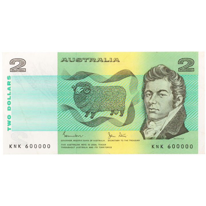 Johnston/Stone, Two Dollars, 1983, gVF