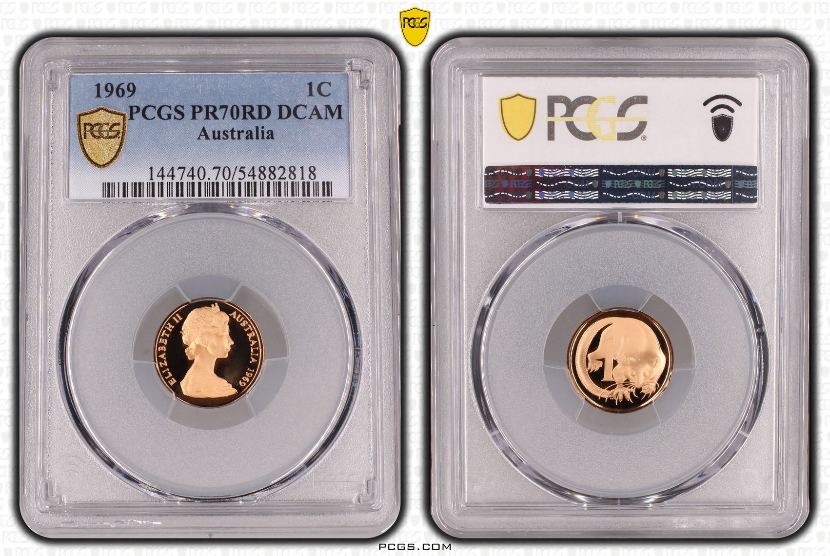 Pop 4/0, One Cent, 1969, Pcgs Pr70dcam