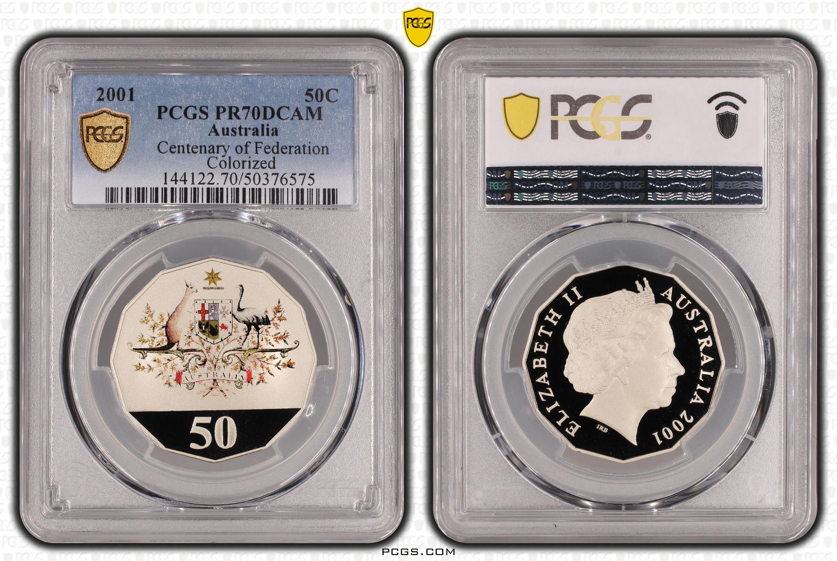 Centenary of Federation Colorized, Fifty Cent, 2001, PCGS PR70DCAM