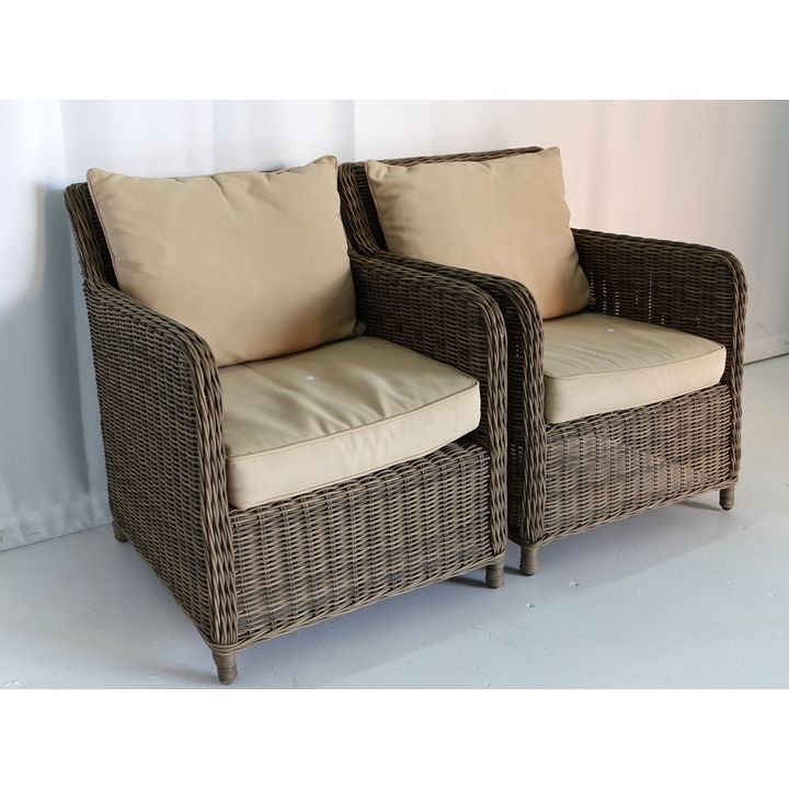 PAIR OF ALL WEATHER ARMCHAIRS