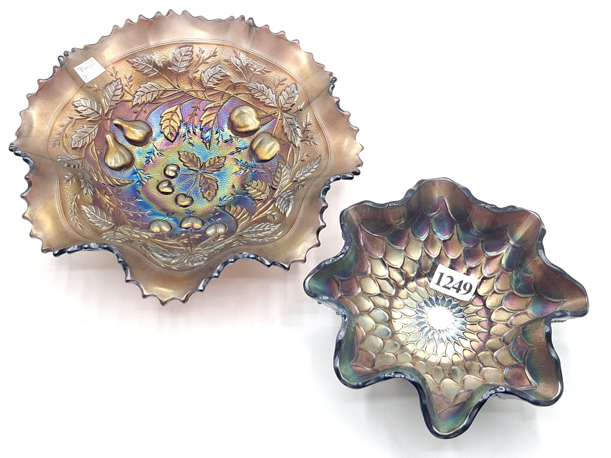 1249 · CARNIVAL GLASS BOWLS
