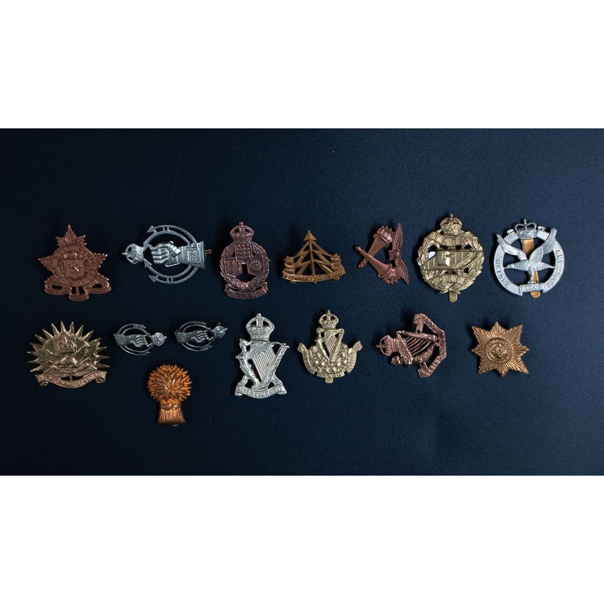 MILITARY BADGES - CANADIAN, UK, IRISH