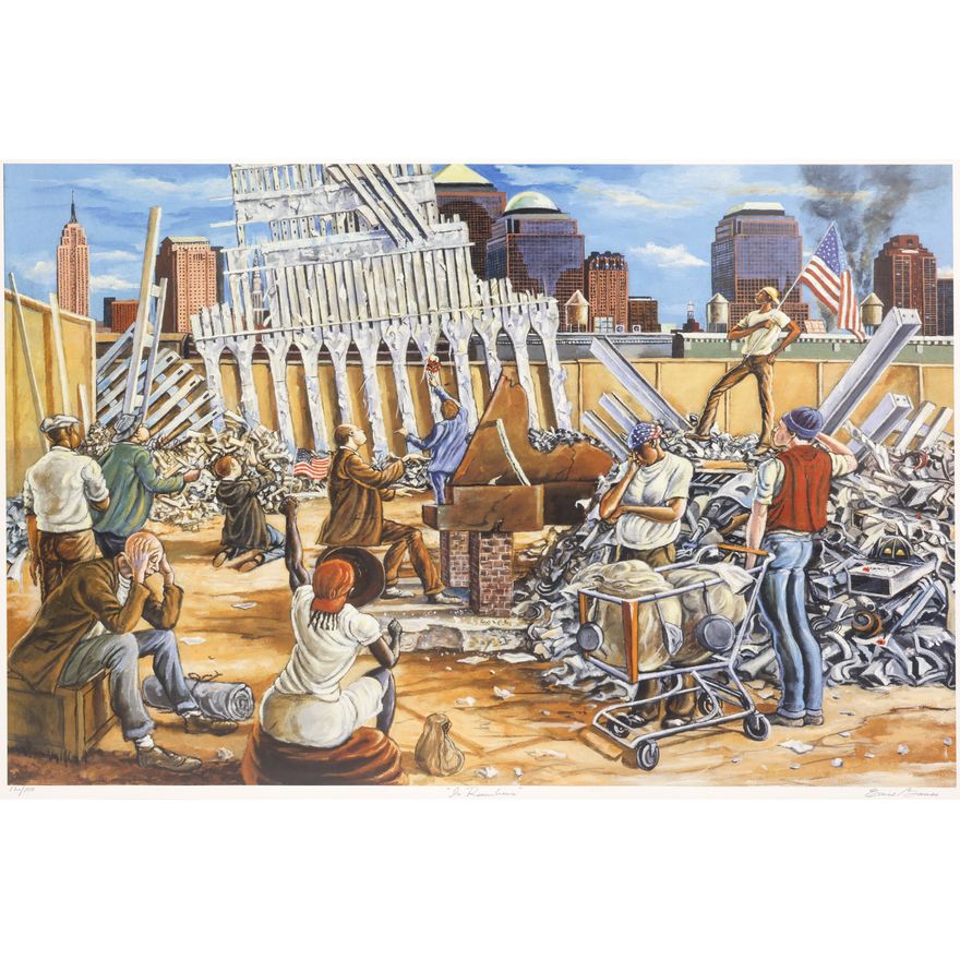 Ernie Barnes ''In Remembrance'' 2002 Lithograph
