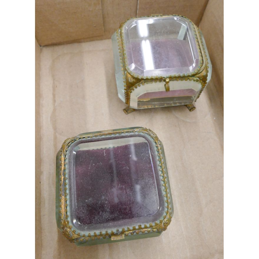 Box Antique Glass Dresser Boxes