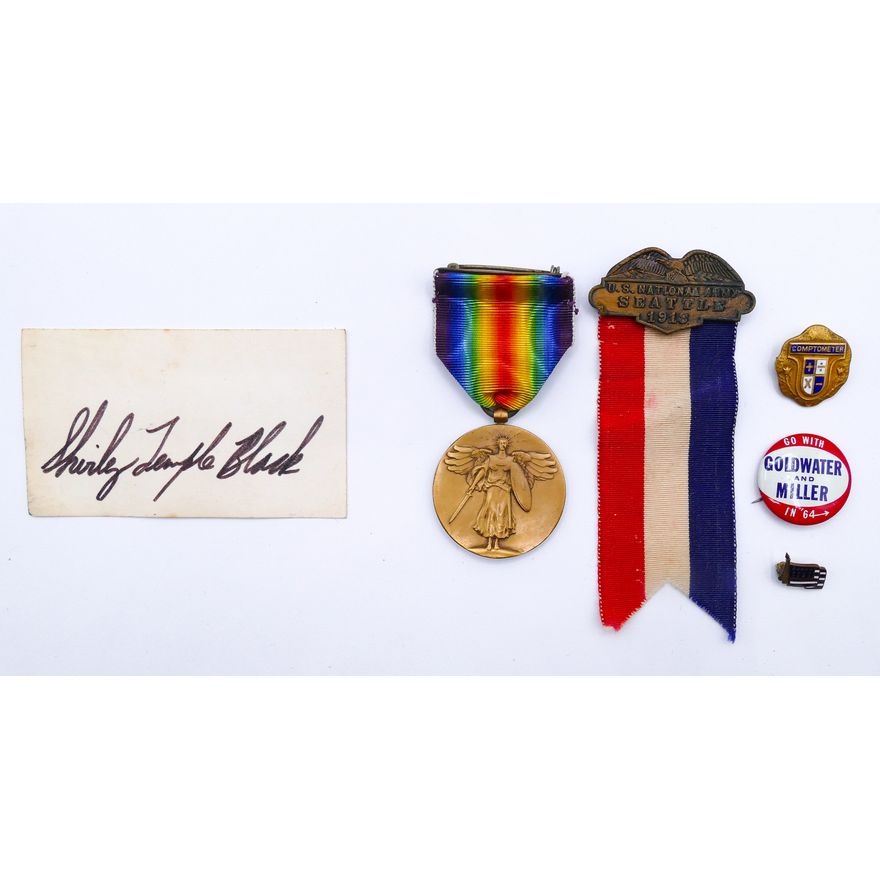 Box WWII Medal and Pins etc.