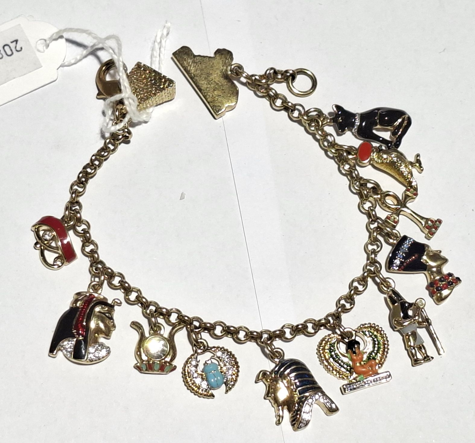 Egyptian Charm Bracelet And Pendant