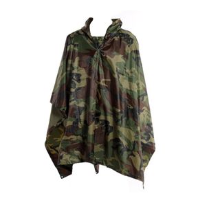 Camping Outdoor Waterproof Rain Coat Poncho Camo |