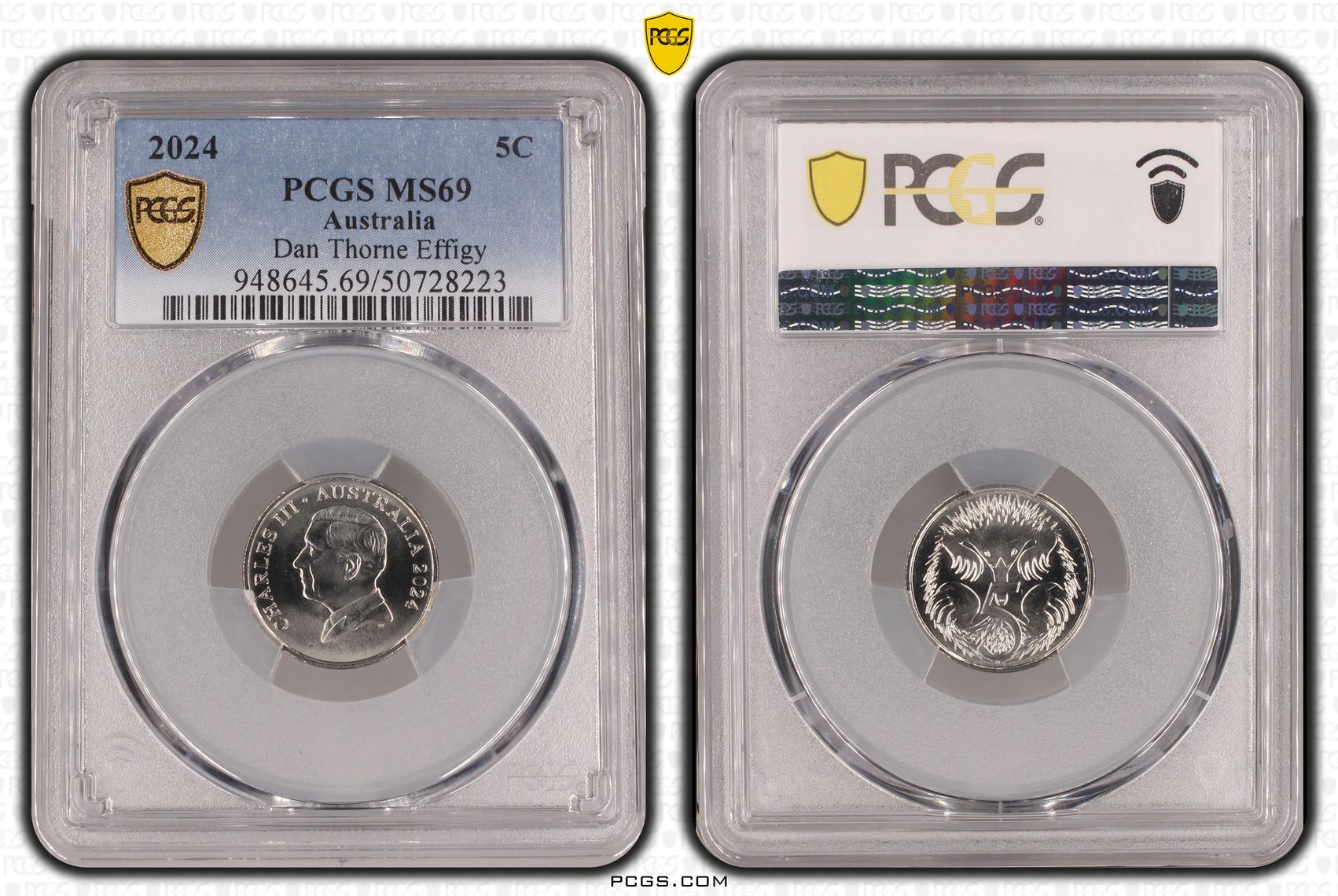 Dan Thorne Effigy POP 8/0, Five Cent, 2024, PCGS MS69