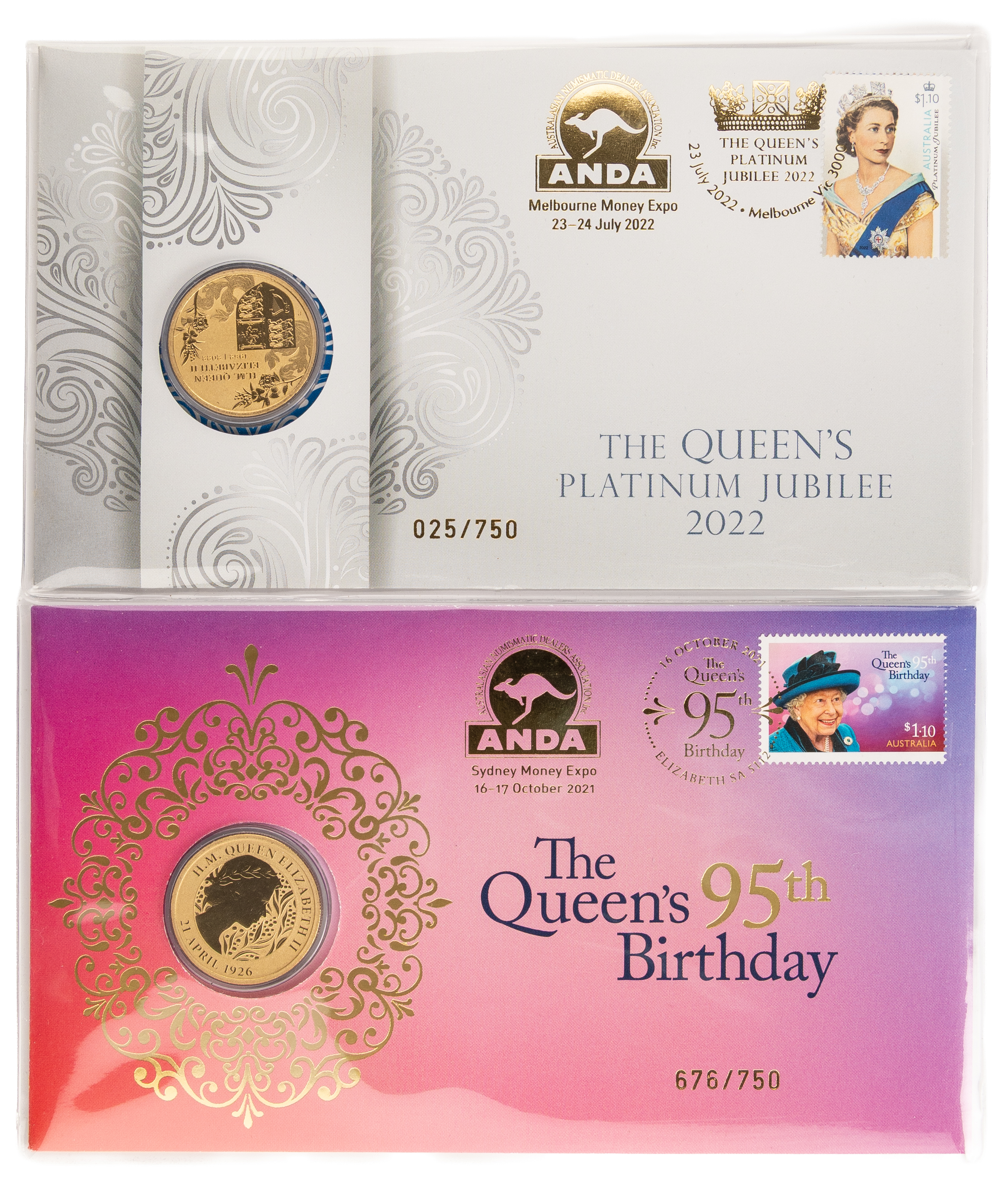 185 · QEII 95th Birthday & Platinum Jubilee, One Dollar, 2021 - 2022,  UNC