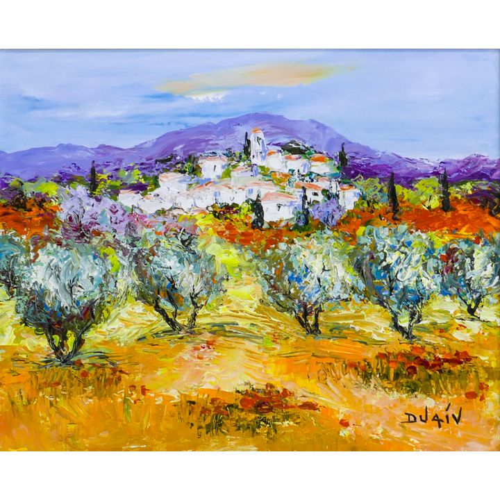 Duaiv ''Le Chant des Grillons'' Oil on Canvas