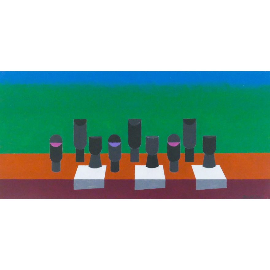 Wendell Brazeau ''Still Life'' (Chalices) 1973 Acrylic