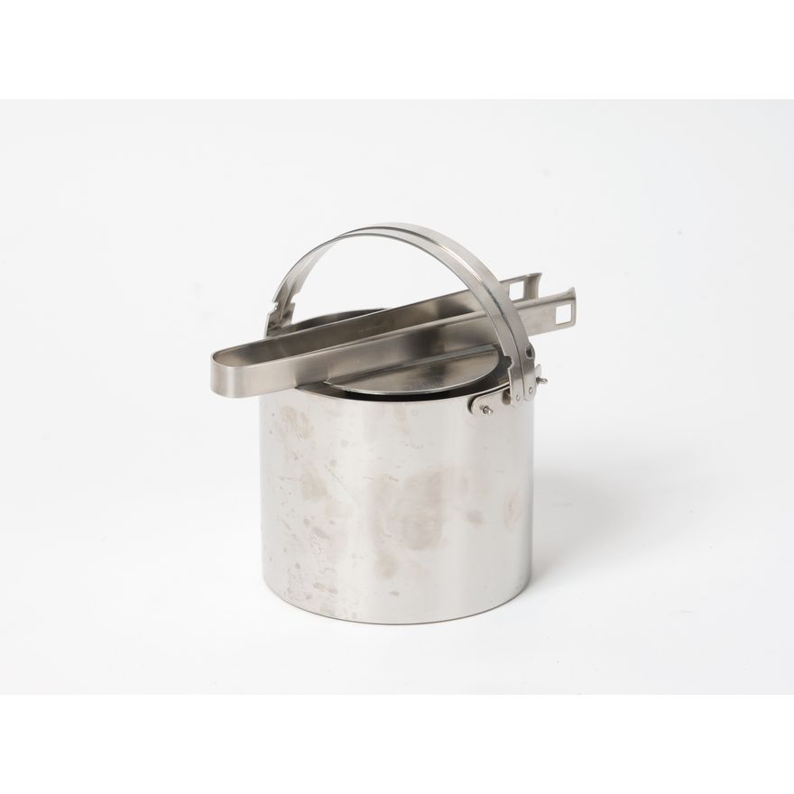 Arne Jacobsen (Denmark, 1902 - 1971) for Stelton -  ‘Cylinda Line’ ice bucket and tongs
