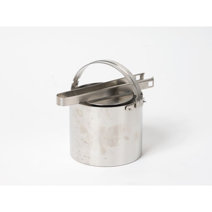 Arne Jacobsen (Denmark, 1902 - 1971) for Stelton - ‘Cylinda Line’ ice bucket and tongs