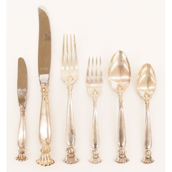 81pc Wallace ''Romance of the Sea'' Sterling Flatware