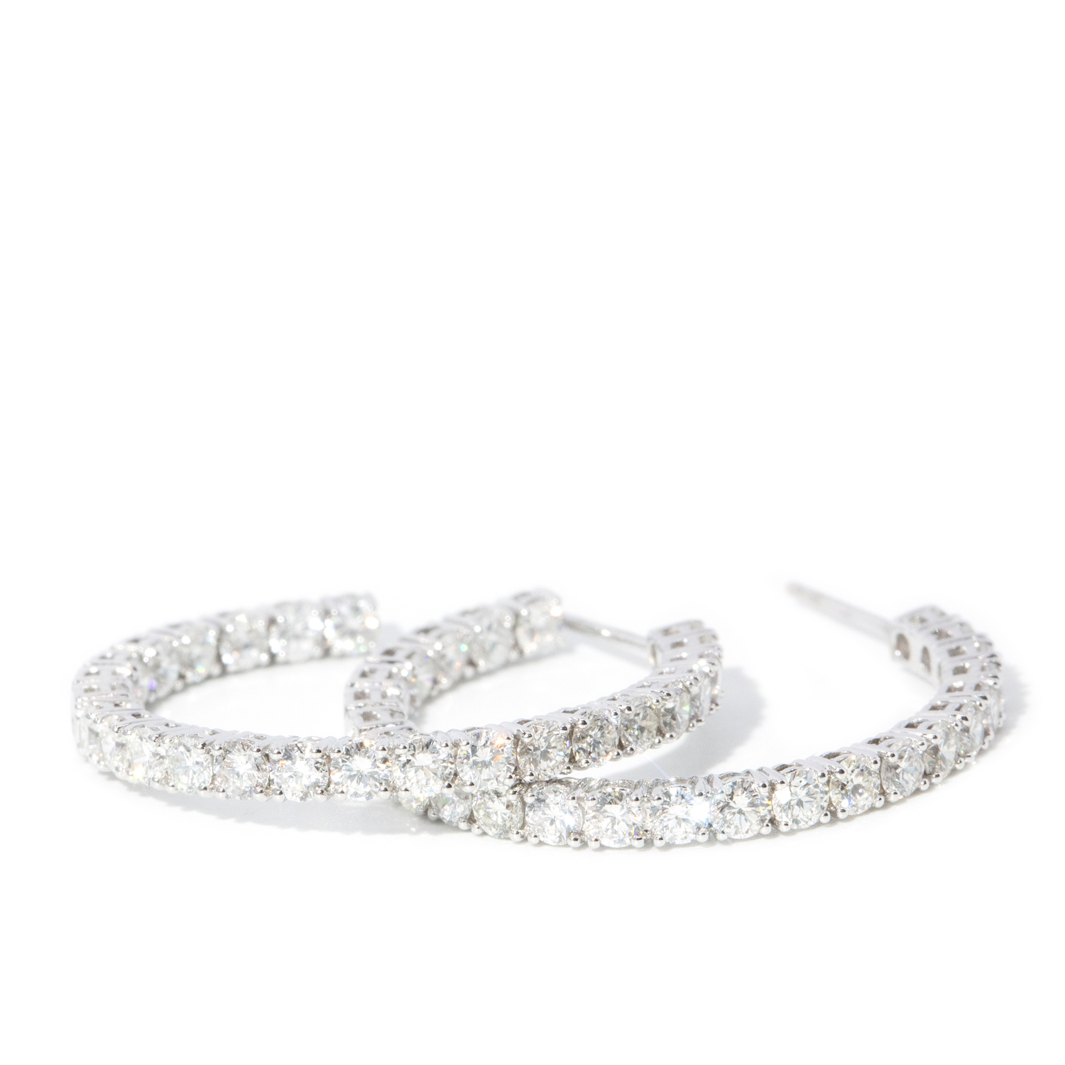 18ct White Gold Diamond Earrings