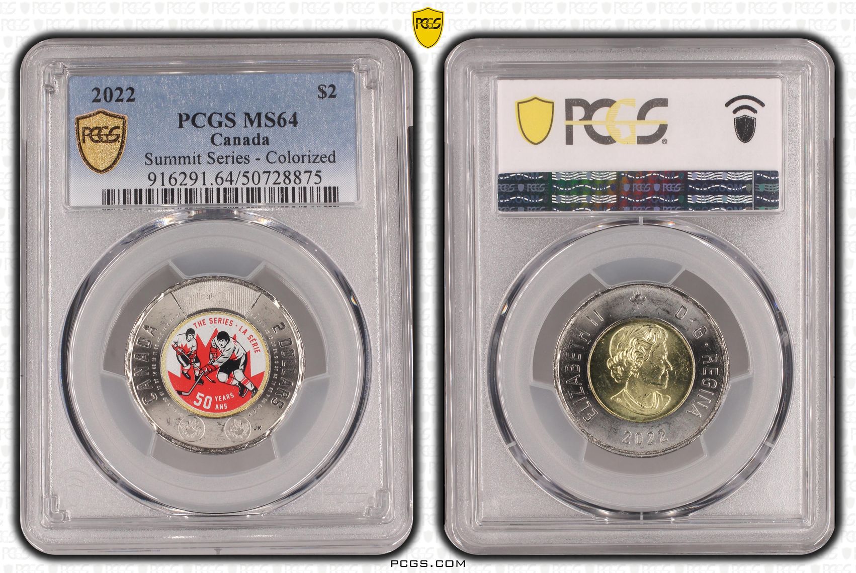 Canada, Summit Series - Colorized , Two Dollar, 2022, PCGS MS64