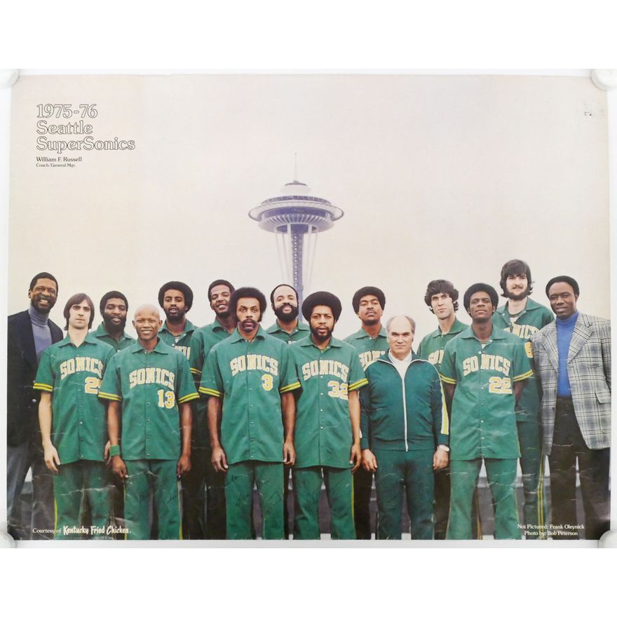 1975-1976 Seattle Supersonics KFC Poster