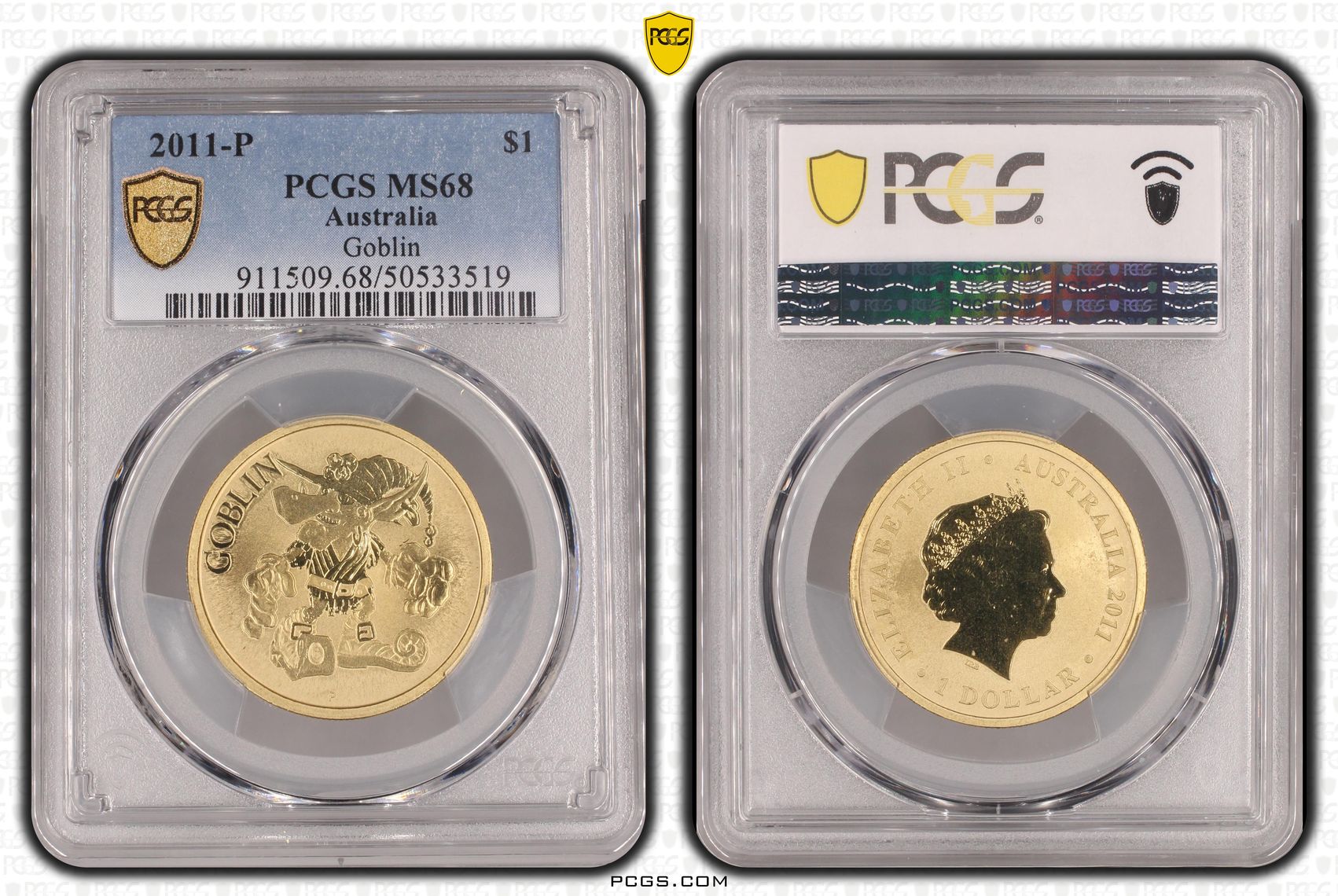 Goblin, One Dollar, 2011-P, PCGS MS68