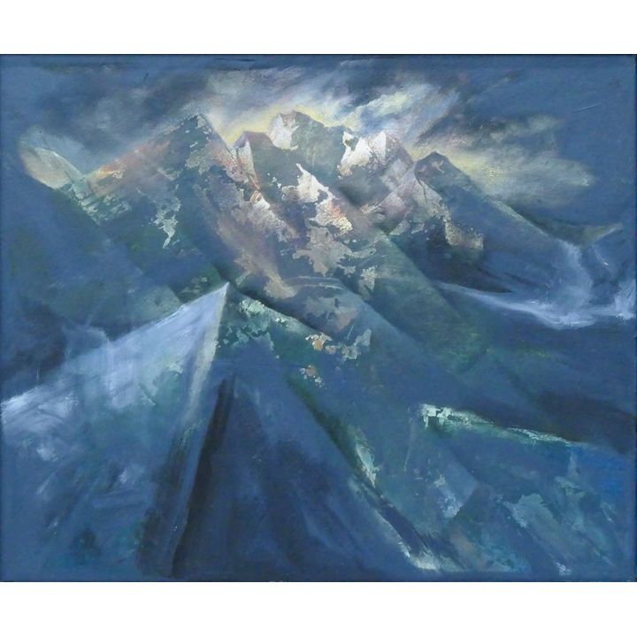 Neil Meitzler ''Sunrise'' (Grey) 2002 Casein on Canvas