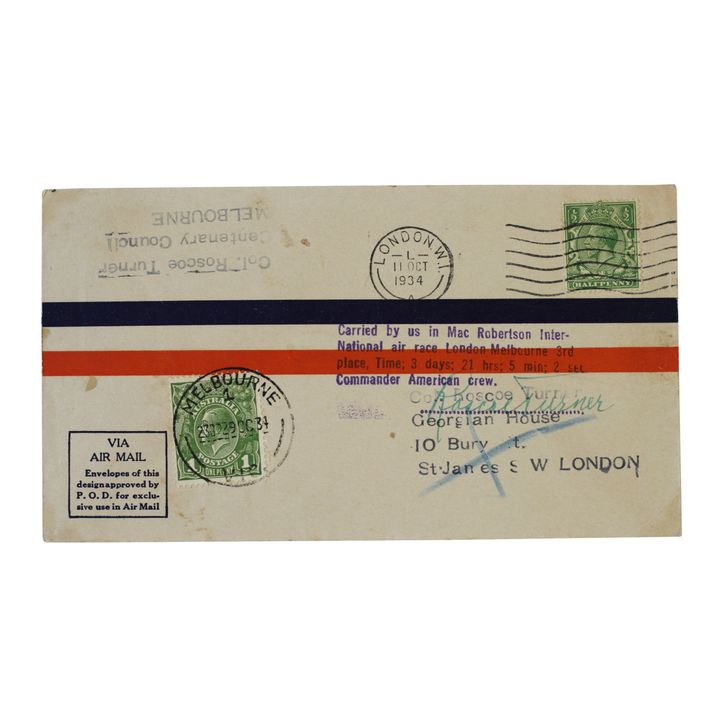 Signed cover, 1934, FU